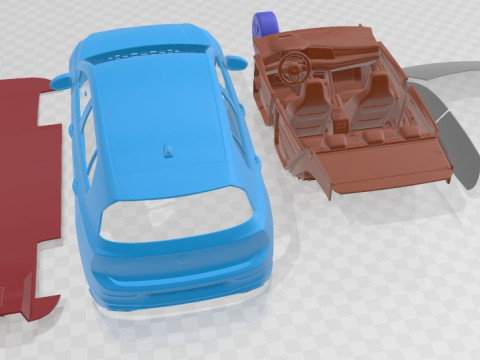 Volkswagen Golf GTE 5 Door 2020 Printable Car Modello di stampa 3D
