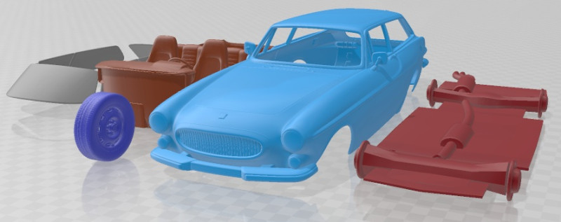 Volvo P1800 1973 Printable Car 3D Принт Модель .c4d .max .obj .3ds .fbx .stl .blend 
