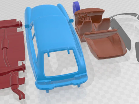 Volvo P1800 1973 Printable Car 3D Print Model