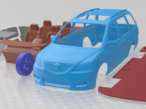 Mazda MPV LW 2002 Printable Car 3D Print Model