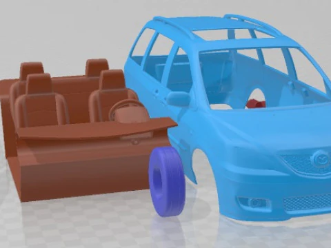 Mazda MPV LW 2002 Printable Car 3D Print Model
