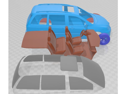 Mazda MPV LW 2002 afdrukbare auto 3D printmodel