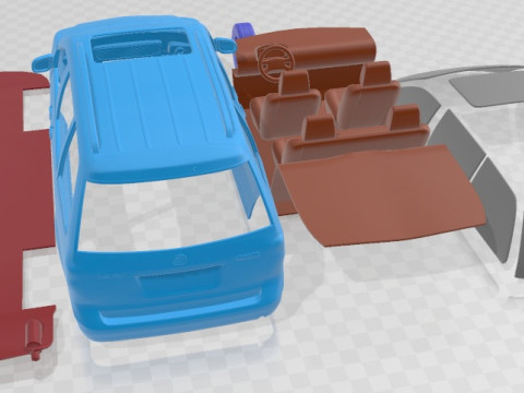 Mazda MPV LW 2002 afdrukbare auto 3D printmodel