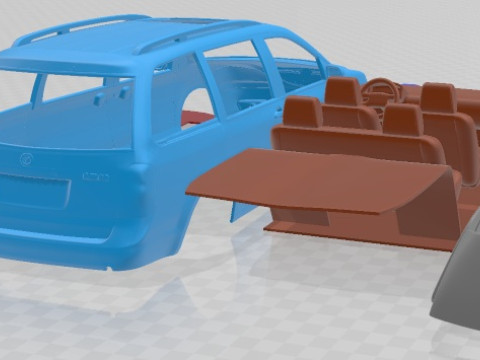 Mazda MPV LW 2002 afdrukbare auto 3D printmodel