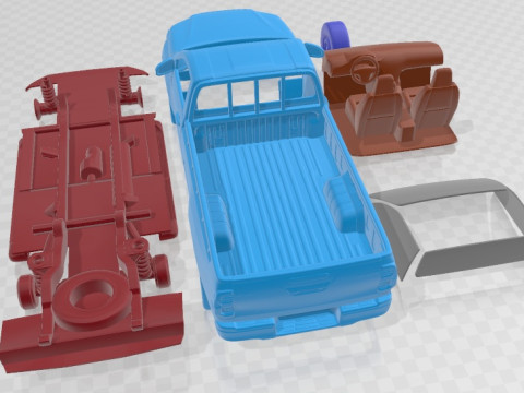 Toyota Hilux Regular Cab 2021 Printable Car 3D प्रिंट मॉडल