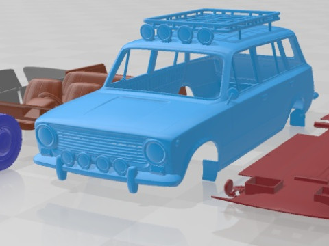 VAZ Zhiguli 2102 1971 Off Road Printable Car 3D 打印模型
