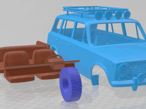 VAZ Zhiguli 2102 1971 Off Road Printable Car 3D Print Model