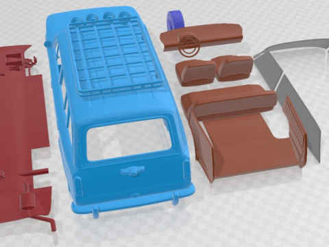 VAZ Zhiguli 2102 1971 Off Road Printable Car Modello di stampa 3D