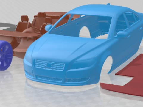 Volvo S80 2005 Printable Car 3Dプリントモデル