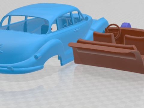 501 Saloon 1952 Printable Car 3D 프린트 모델
