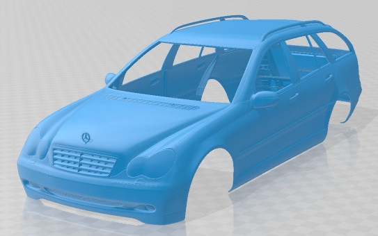 Mercedes Benz C Class W203 Estate 2005 Printable Body Car 3D 프린트 모델 .c4d .max .obj .3ds .fbx .stl .blend