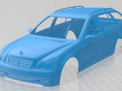 Mercedes Benz C Class W203 Estate 2005 Printable Body Car Model do druku 3D