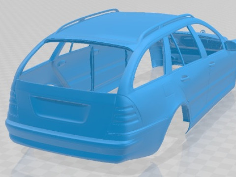 Mercedes Benz C Class W203 Estate 2005 Printable Body Car 3D 프린트 모델