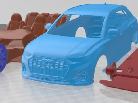 Audi Q3 S Line 2019 Printable Car 3D Print Model