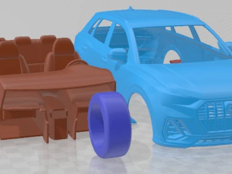 Audi Q3 S Line 2019 Printable Car 3D Print Model