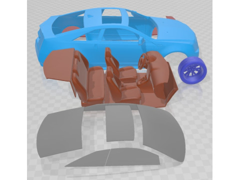 Cadillac CTS Coupe 2011 Printable Car Modello di stampa 3D