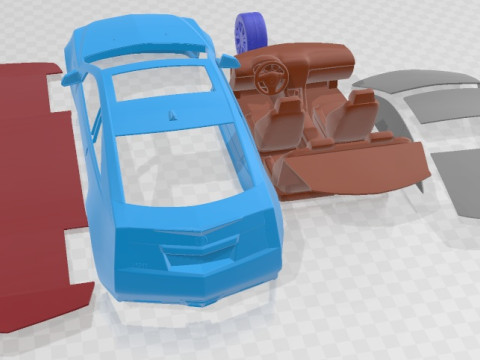 Cadillac CTS Coupe 2011 Printable Car Modello di stampa 3D