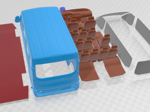 Transit Passenger 2014 Printable Van Modelo de impresión 3D