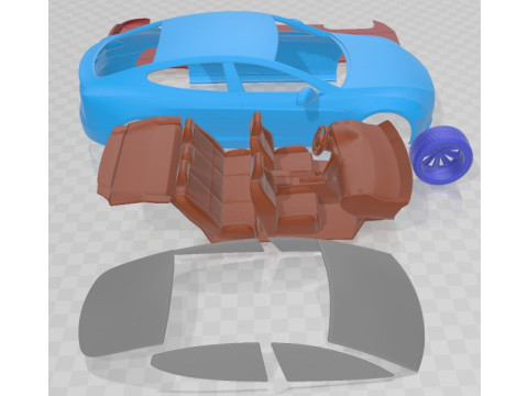 Tesla Model S 2013 Printable Car 3D-printmodel