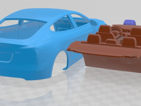 Tesla Model S 2013 Printable Car 3D-printmodel