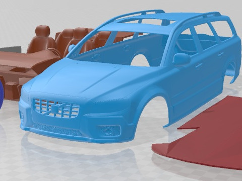 Volvo XC70 2008 Printable Car 3D-Druckmodell