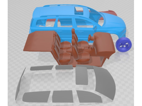 Volvo XC70 2008 Printable Car 3D 打印模型