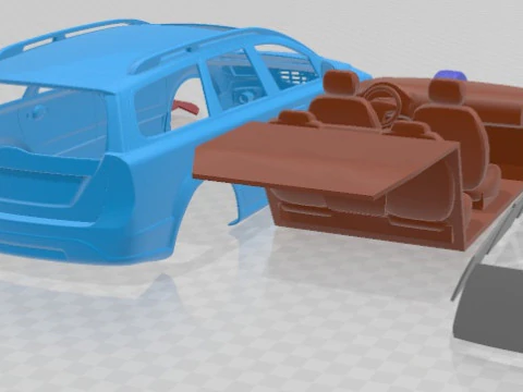 Volvo XC70 2008 Printable Car 3D Print Model