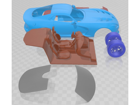 Dodge SRT Viper 2013 Printable Car Modelo de impresión 3D