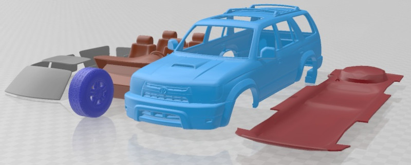 Toyota 4Runner 1999 Printable Car 3D Baskı Modeli .c4d .max .obj .3ds .fbx .stl .blend 