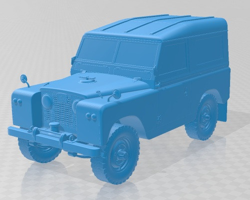 Land Rover Series IIA 88 Pickup 1968 V2 Printable Car 3D Print Model .c4d .max .obj .3ds .fbx .stl .blend 