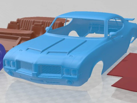 Oldsmobile Cutlass 442 1971 Printable Car 3D Print Model