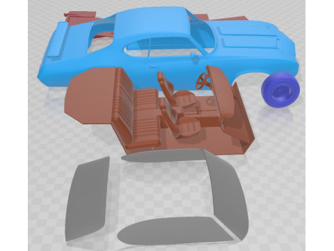 Oldsmobile Cutlass 442 1971 Printable Car 3D 打印模型