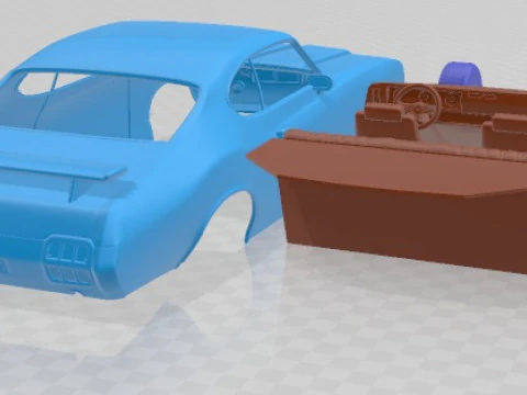 Oldsmobile Cutlass 442 1971 Printable Car 3D Print Model