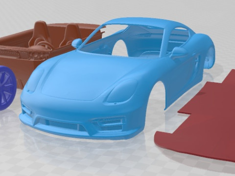 Porsche Cayman GTS 2014 Printable Car 3D प्रिंट मॉडल