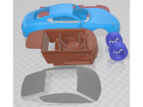 Porsche Cayman GTS 2014 Printable Car Model Cetak 3D