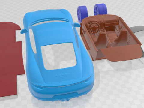 Porsche Cayman GTS 2014 Printable Car 3D Print Model