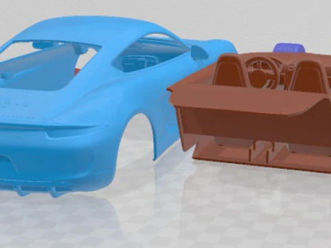Porsche Cayman GTS 2014 Printable Car 3D Print Model