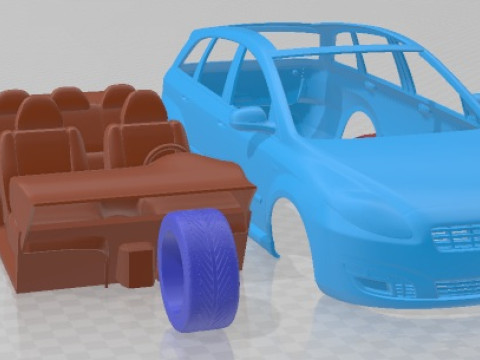Fiat Croma 2008 Printable Car Modello di stampa 3D