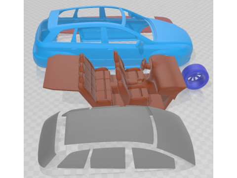 Fiat Croma 2008 Printable Car Modello di stampa 3D