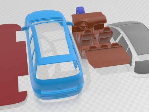Fiat Croma 2008 Printable Car Modello di stampa 3D