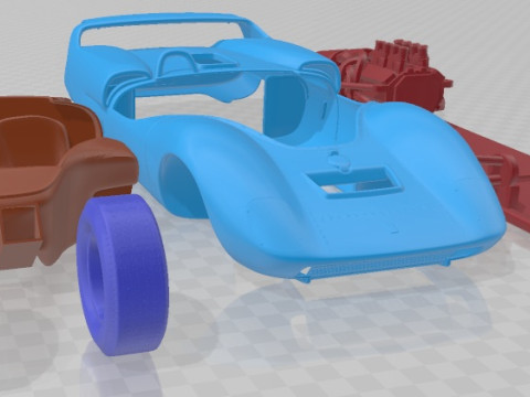 De Tomaso P70 2025 Printable Car 3D Baskı Modeli