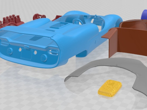 De Tomaso P70 2025 Printable Car 3D Baskı Modeli