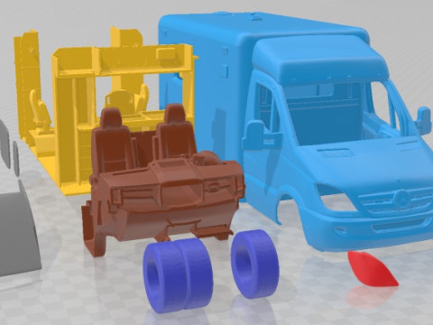 Mercedes Benz Sprinter Ambulance 2011 Printable 3D Print Model
