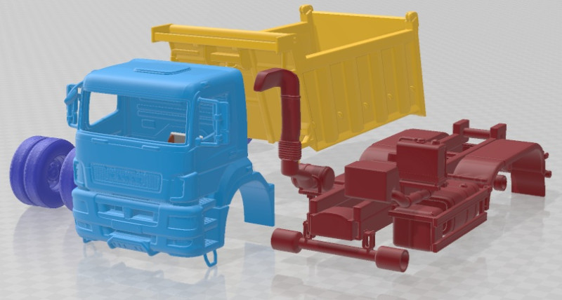 Kamaz 6580 K5 Dump Truck 2016 Printable 3Dプリントモデル .c4d .max .obj .3ds .fbx .stl .blend