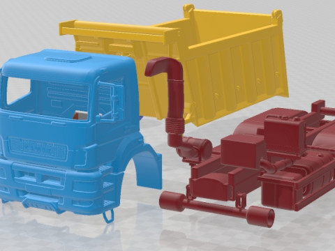 Kamaz 6580 K5 Dump Truck 2016 Printable 3D Принт Модель