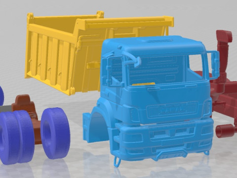 Kamaz 6580 K5 Dump Truck 2016 Printable 3Dプリントモデル