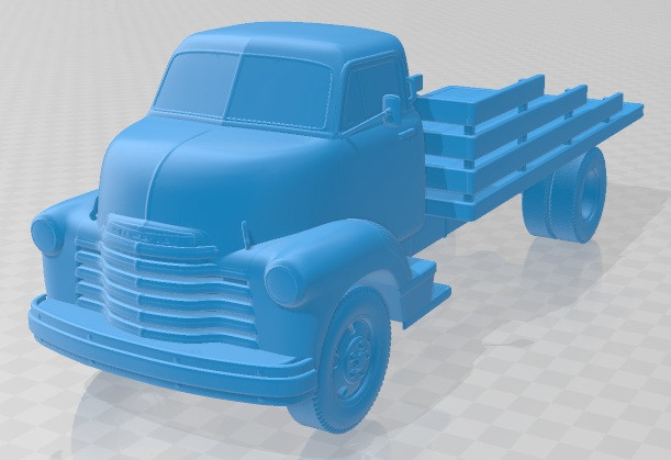 Chevrolet COE Truck 1950 Printable Modello di stampa 3D .c4d .max .obj .3ds .fbx .stl .blend 