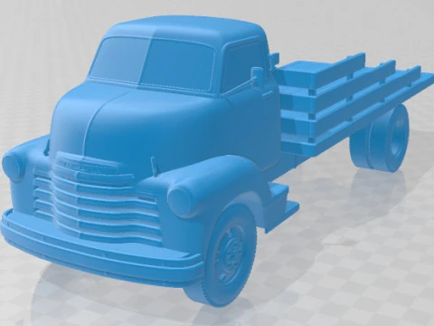 Chevrolet COE vrachtwagen 1950 afdrukbaar 3D printmodel
