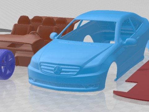 Mercedes Benz CLC 2008 Printable Car 3D-printmodel