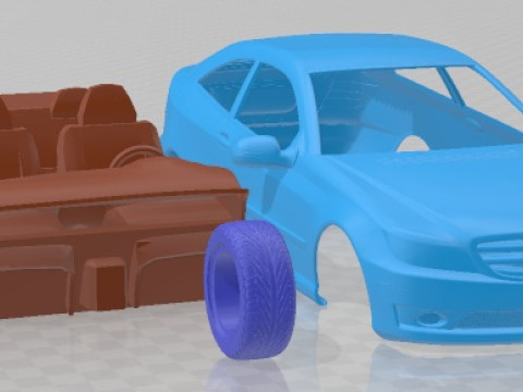 Mercedes Benz CLC 2008 Printable Car Modèles 3D en vedette